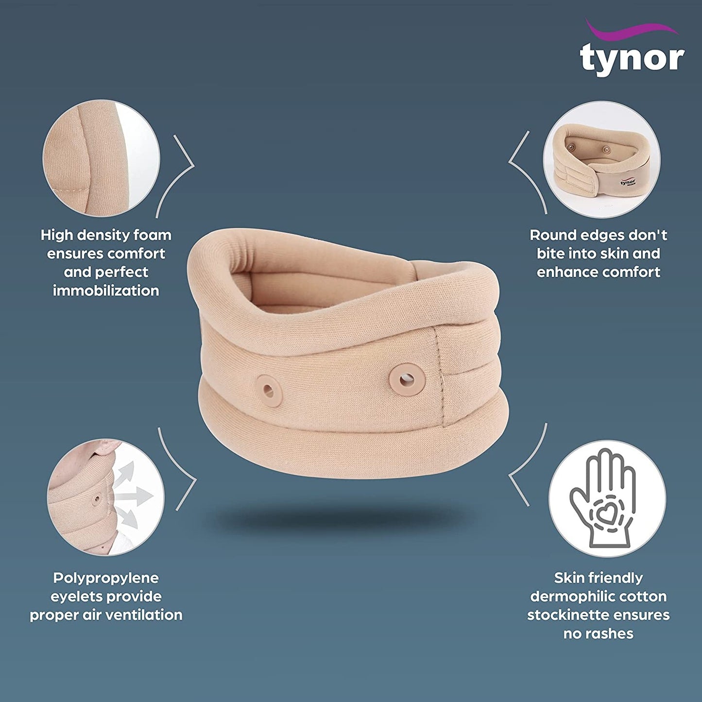 Tynor Cervical Collar Soft With Support - FitMe